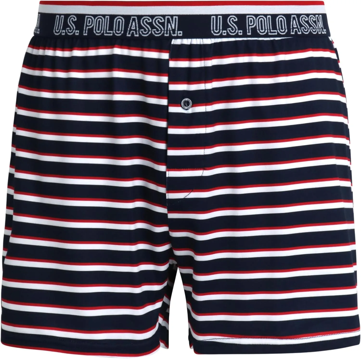 U.S. Polo Assn. Men's Underwear - 3 Pack Ultra Soft Knit Boxers with Functional Fly (S-XL)