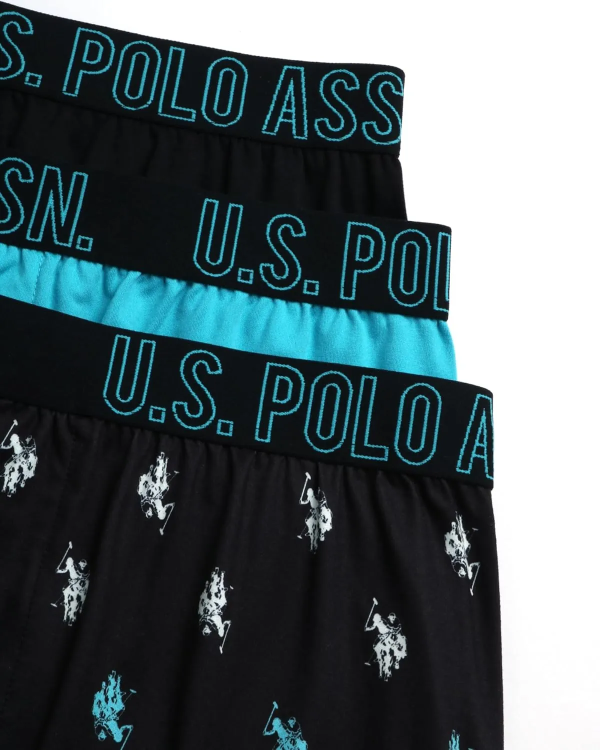 U.S. Polo Assn. Men's Underwear - 3 Pack Ultra Soft Knit Boxers with Functional Fly (S-XL)