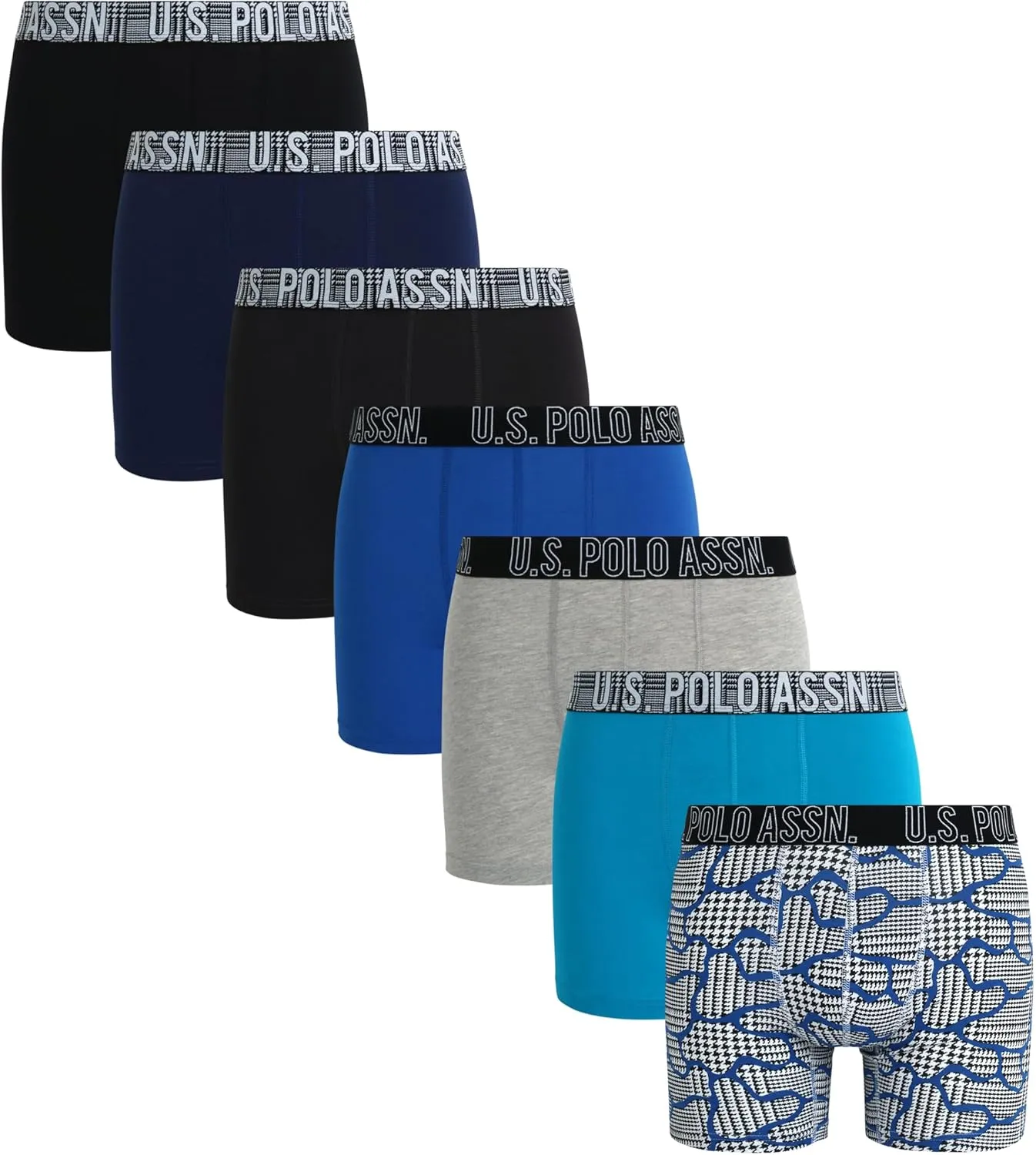 U.S. Polo Assn. Men's Underwear - Casual Stretch Boxer Briefs (7 Pack)