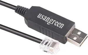 Usangreen Meade LX200 GPS AUTOSTAR II Telescope Control Cable CP2102 Chip PC RS232 Serial RJ12 6P6C Upgrade Console Cable (Length:10feet/300cm)