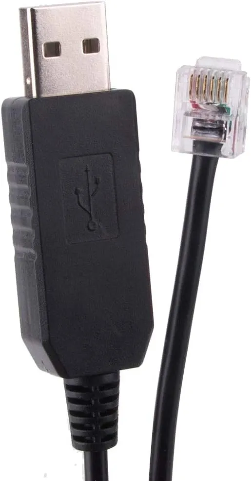 Usangreen Meade LX200 GPS AUTOSTAR II Telescope Control Cable CP2102 Chip PC RS232 Serial RJ12 6P6C Upgrade Console Cable (Length:10feet/300cm)
