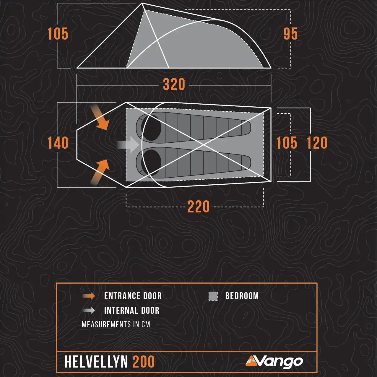 Vango Helvellyn 200 Backpacking Tent -  D of E Award Recommended