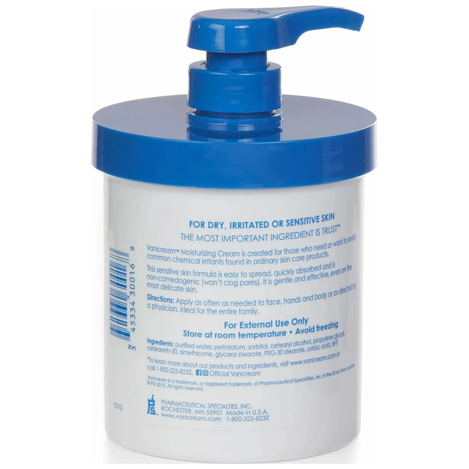 Vanicream Moisturizing Skin Cream for Sensitive Skin 16 oz (Pack of 4)4