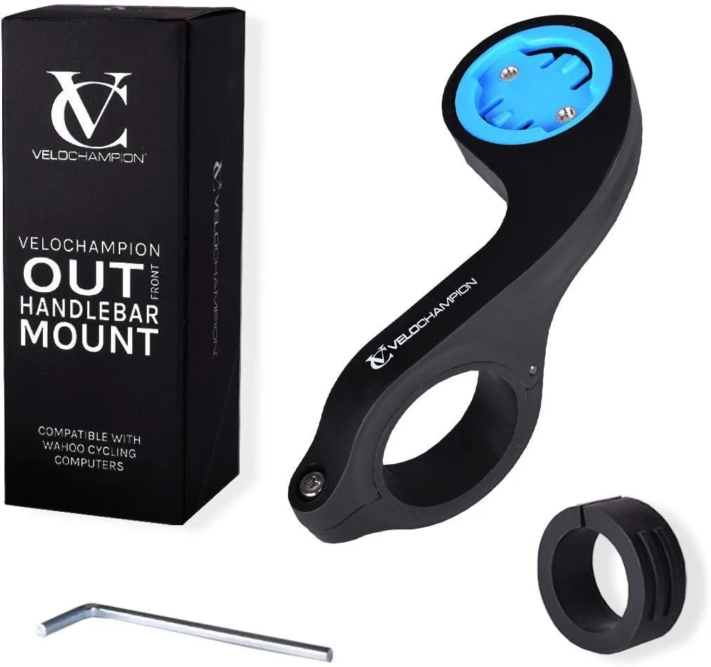 VeloChampion Out Front Bike Handlebar Mount Compatible with Wahoo Computer Bolt, Bolt v2, Elemnt, Roam or Elemnt Roam v2