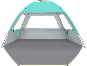 Venustas Beach Tent Sun Shelter for 3-10 Person, UPF 50  UV Protection Canopy, Lightweight and Easy Setup Cabana, Portable Beach Shade