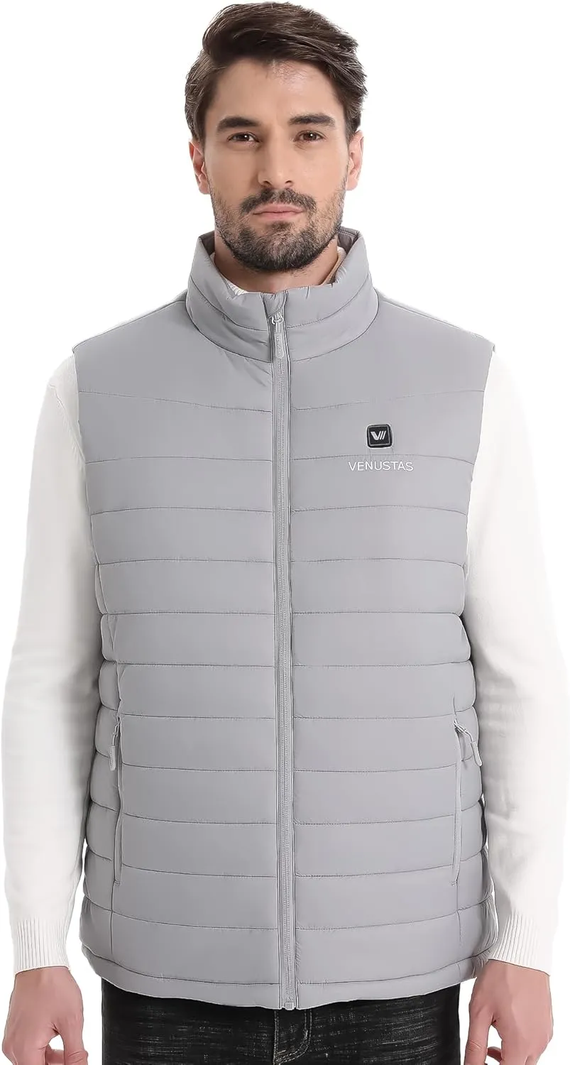 Venustas Men's Heated Vest with Battery, Lightweight Quilted Vest for Men
