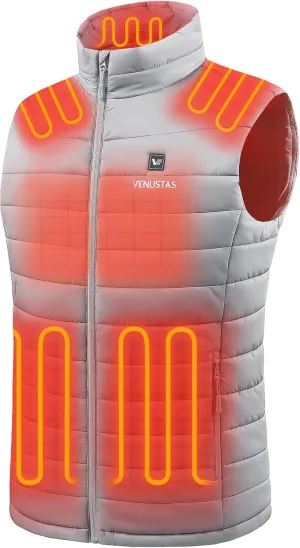 Venustas Men's Heated Vest with Battery, Lightweight Quilted Vest for Men