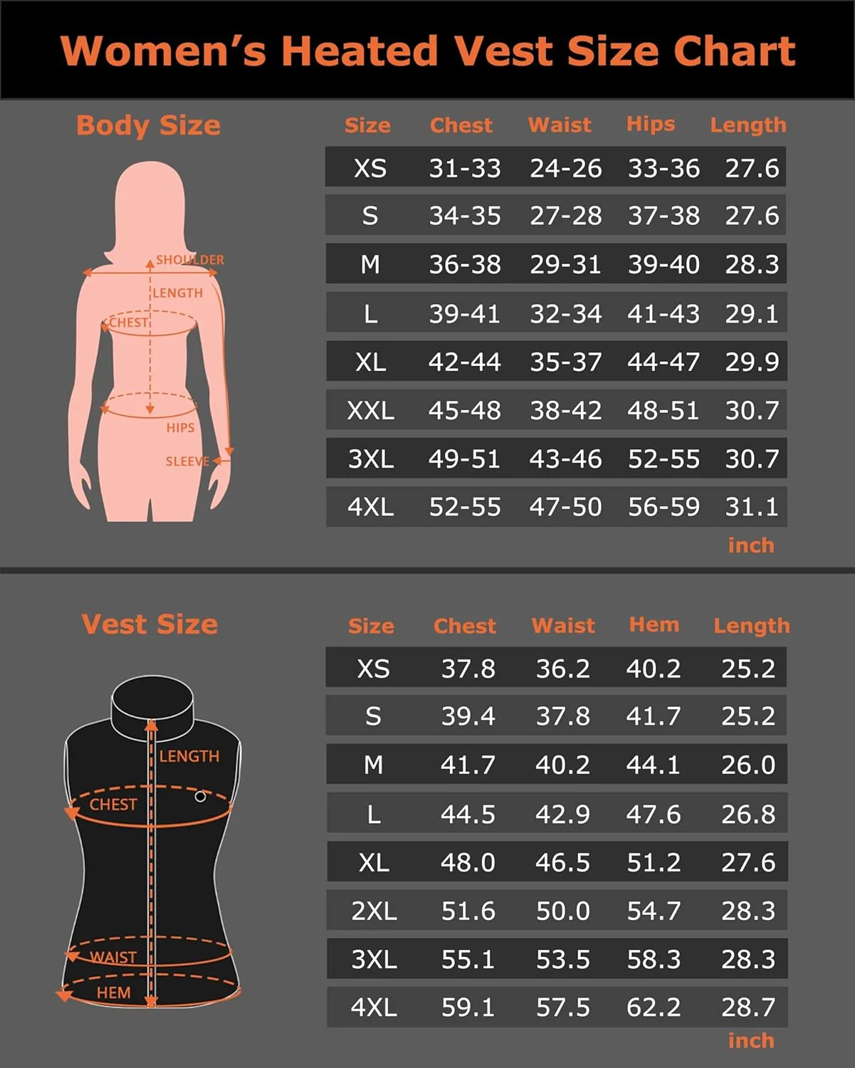 Venustas Women's Heated Vest with Battery, Lightweight Quilted Vest for Women