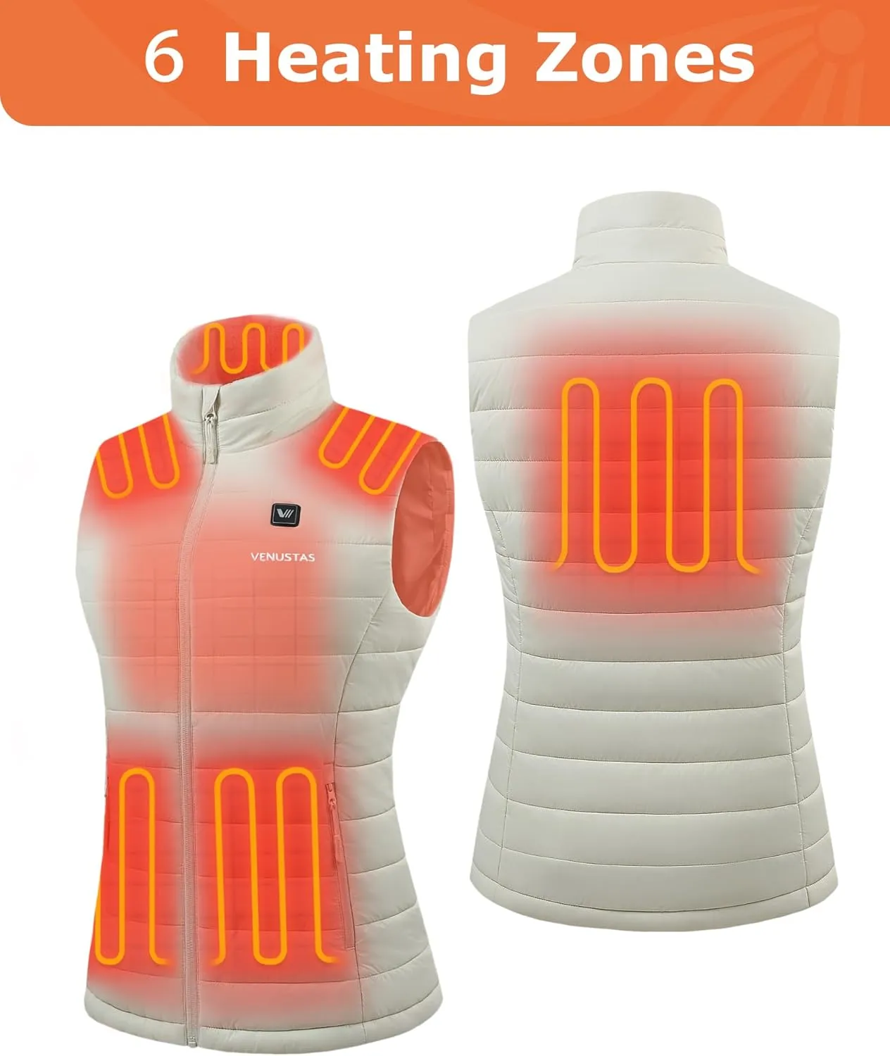 Venustas Women's Heated Vest with Battery, Lightweight Quilted Vest for Women