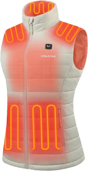 Venustas Women's Heated Vest with Battery, Lightweight Quilted Vest for Women