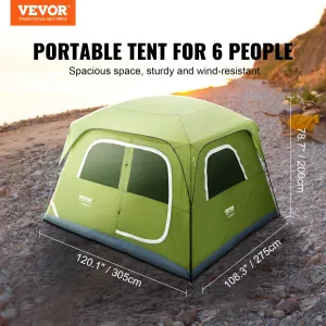 VEVOR Camping Tent, 10 x 9 x 6.5 ft - Waterproof & Lightweight, Easy Setup