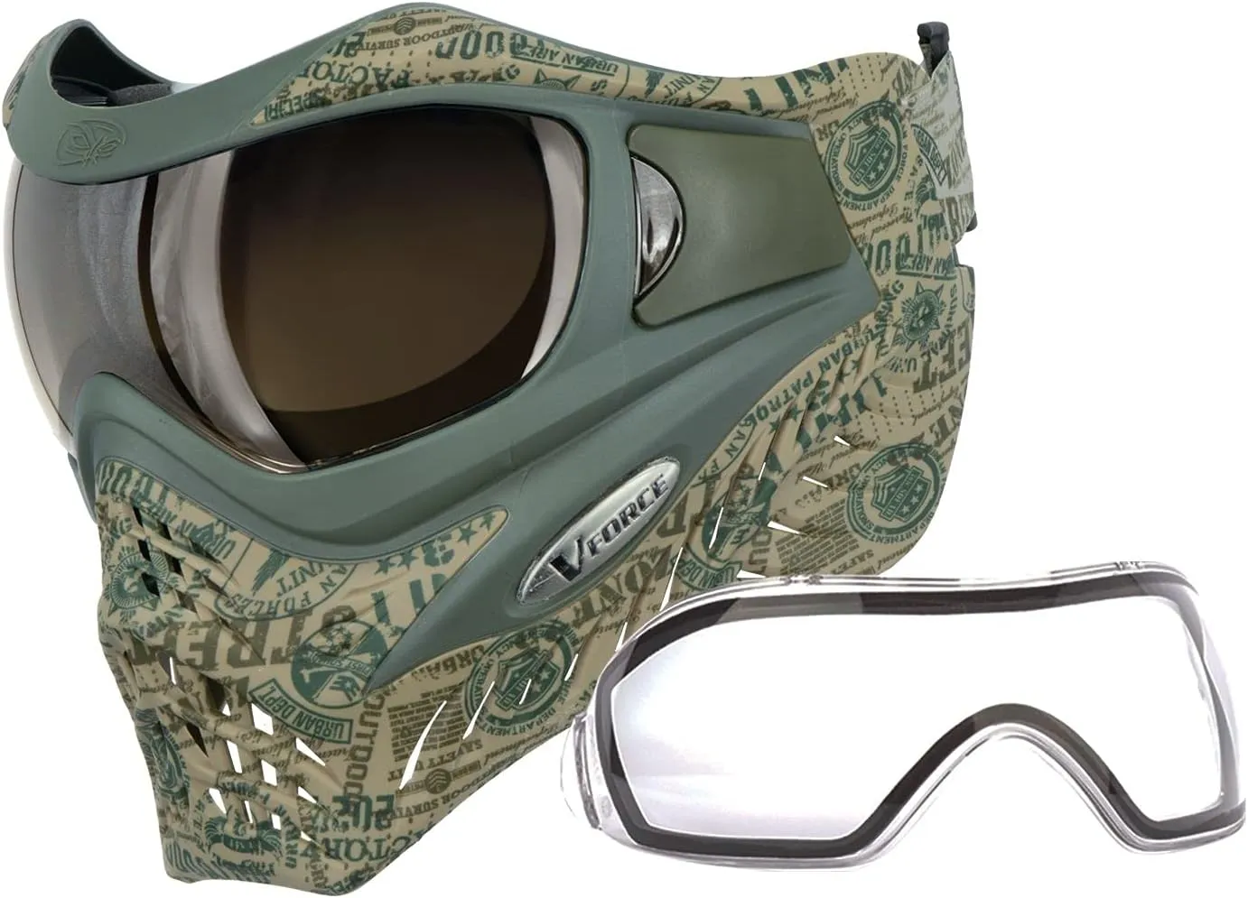 Vforce paintball VForce Grill Special Edition Headstamp Paintball Mask Goggle wQuicksilver Lens, One Size Fits All