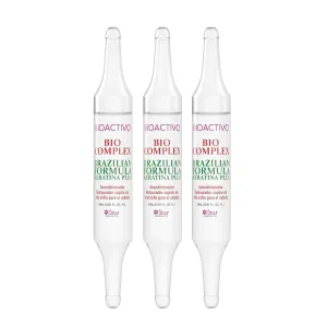 Vial Star Bio Complex Brazilian Formula Keratina Plus Oil Treatment 3 pack 0.61 fl. oz. (18ml)
