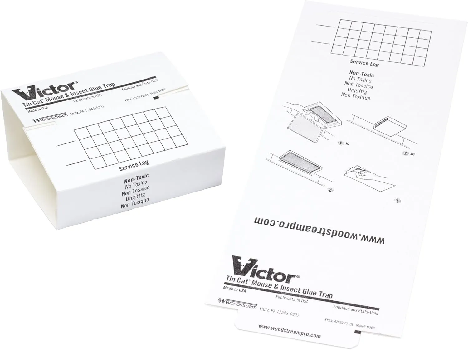 Victor M309 Professional Glue Boards for Insect and Rodent monitoring - 72 Glue Boards