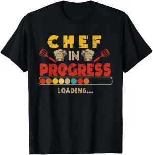 Vintage Chef In Progress Loading Costume Funny Future Chef T-Shirt