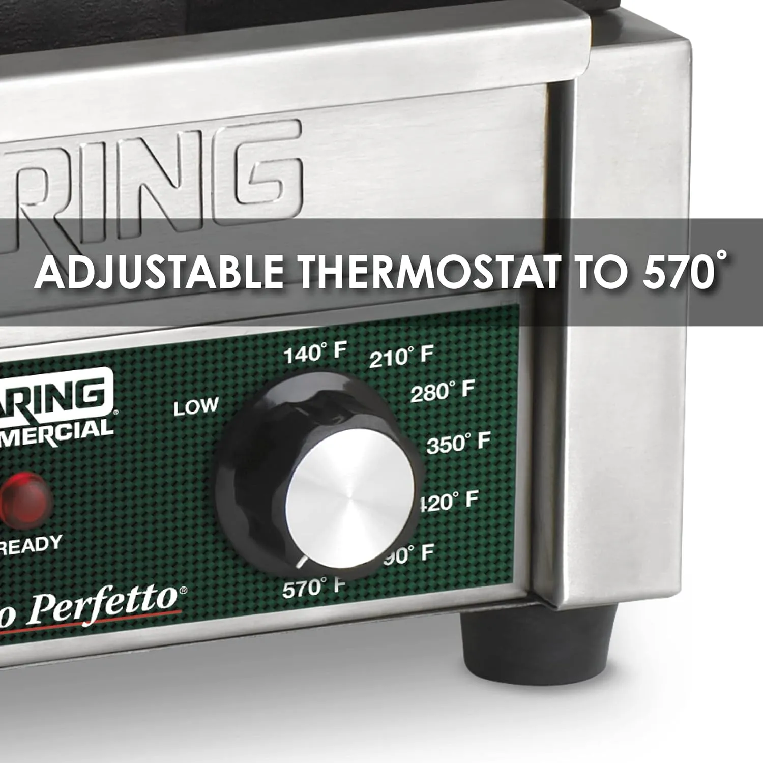 Waring Commercial WFG150 Tostato Perfetto® Compact Flat Toasting Grill, 120V, 1800W, 5-15 Phase Plug