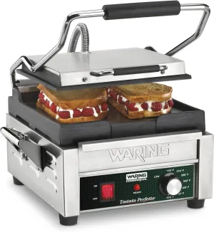 Waring Commercial WFG150 Tostato Perfetto® Compact Flat Toasting Grill, 120V, 1800W, 5-15 Phase Plug