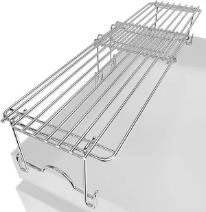 Warming Rack for Blackstone 28 & 36 inch Griddle, Foldable Blackstone Accessories, Adjustable Width 26 to 36 inches, Grill Warming Rack for Pit Boss and Royal Gourmet, Detachable, Stainless Steel