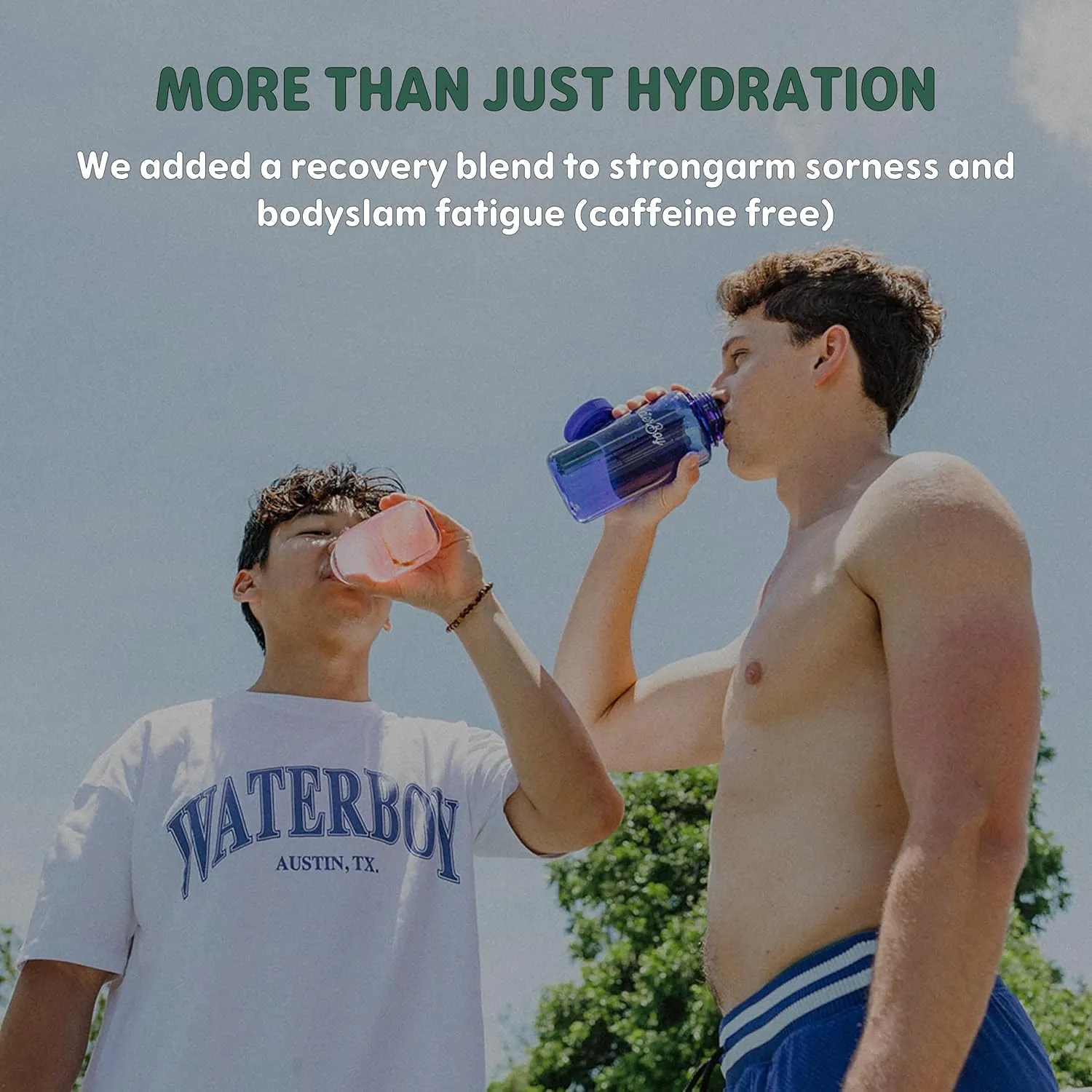 Waterboy Workout Hydration | 2,960mg Sugar Free Electrolyte Powder Packets | L-Glutamine   Vitamins | No Sugar, All Natural, Gluten Free | 15 Drink Stick Mixes (Blue Raspberry)