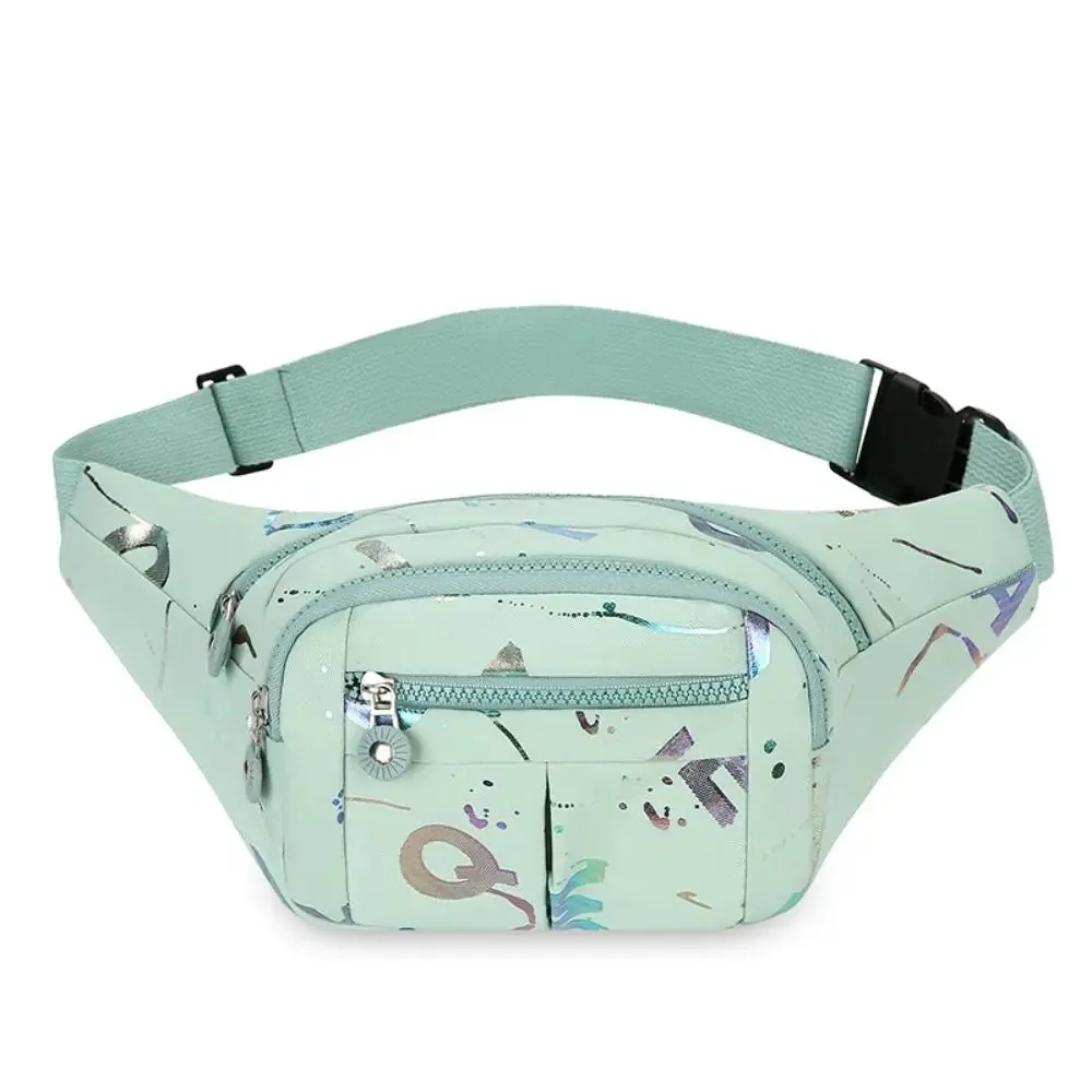 Waterproof Lightweight Fanny Pack Stamping Metallic Letters Multifunctional