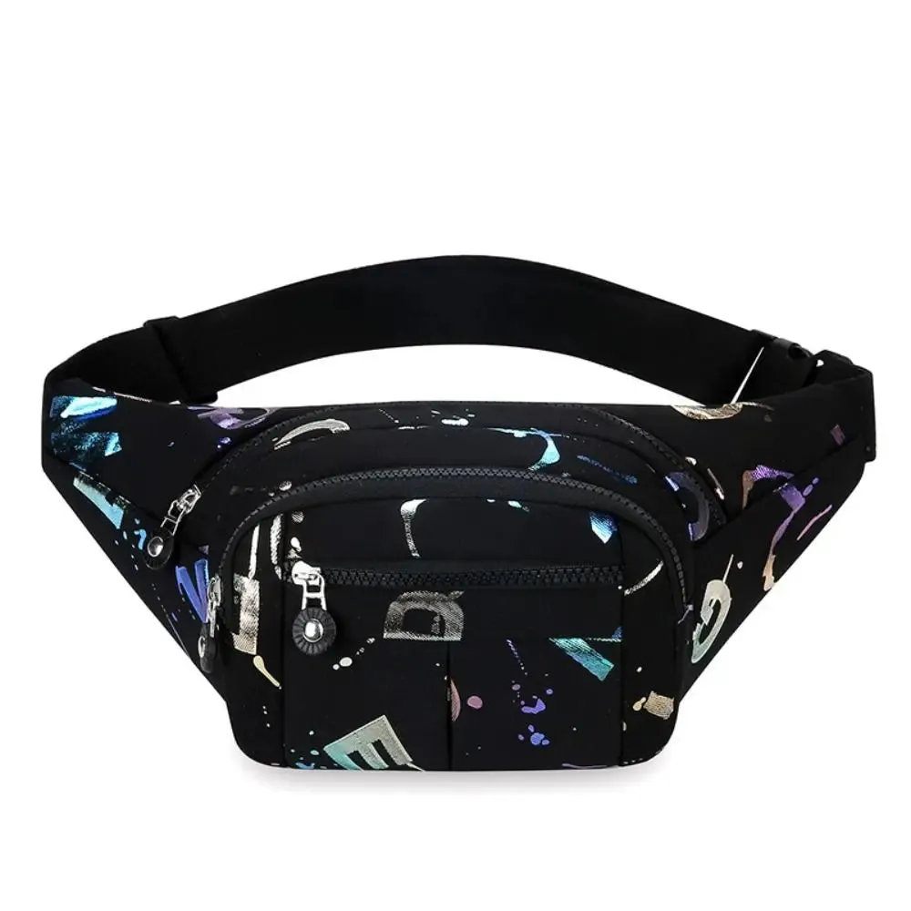 Waterproof Lightweight Fanny Pack Stamping Metallic Letters Multifunctional