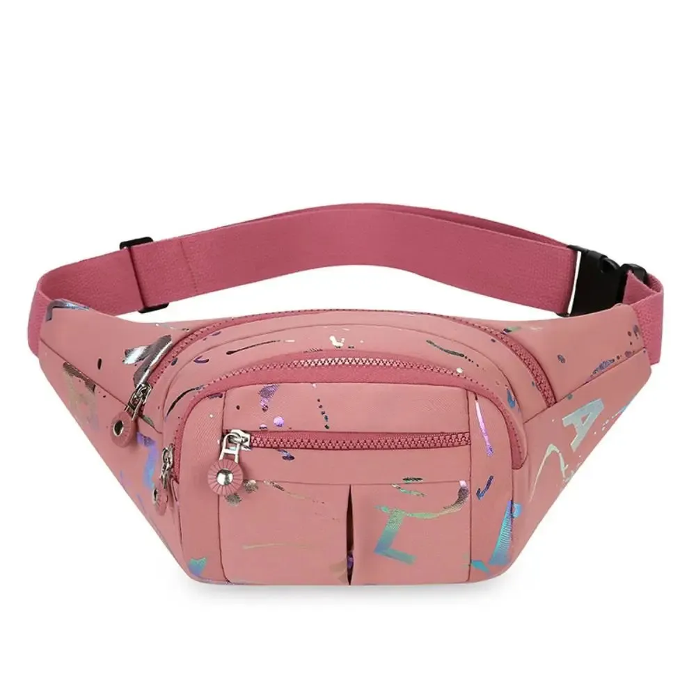 Waterproof Lightweight Fanny Pack Stamping Metallic Letters Multifunctional