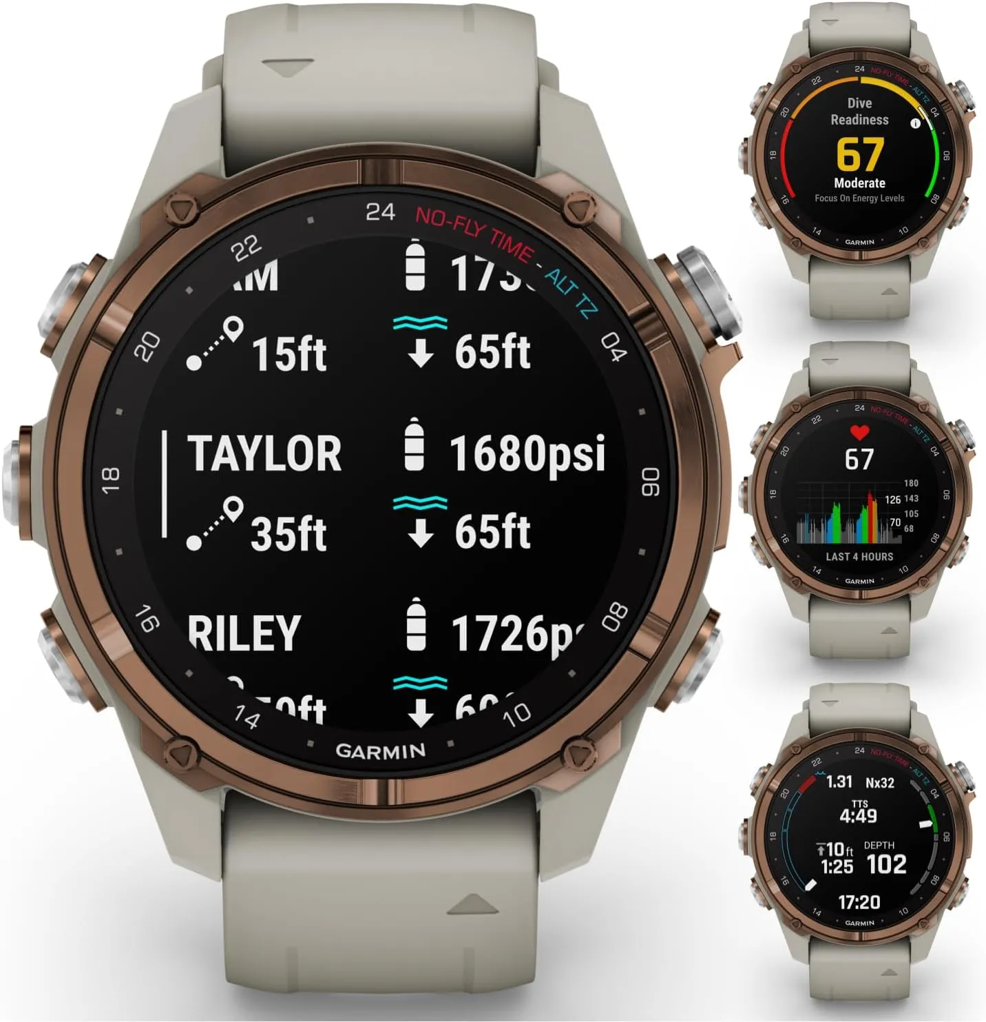 Wearable4U - Garmin Descent Mk3 & Mk3I 51 MM & 43 mm, Titanium Dive Computer - Extra-Long Strap | Up to 25 Days Battery Life, AMOLED Display, Multi-Band GPS Smartwatch & Gift Bundle (010-02753-13)