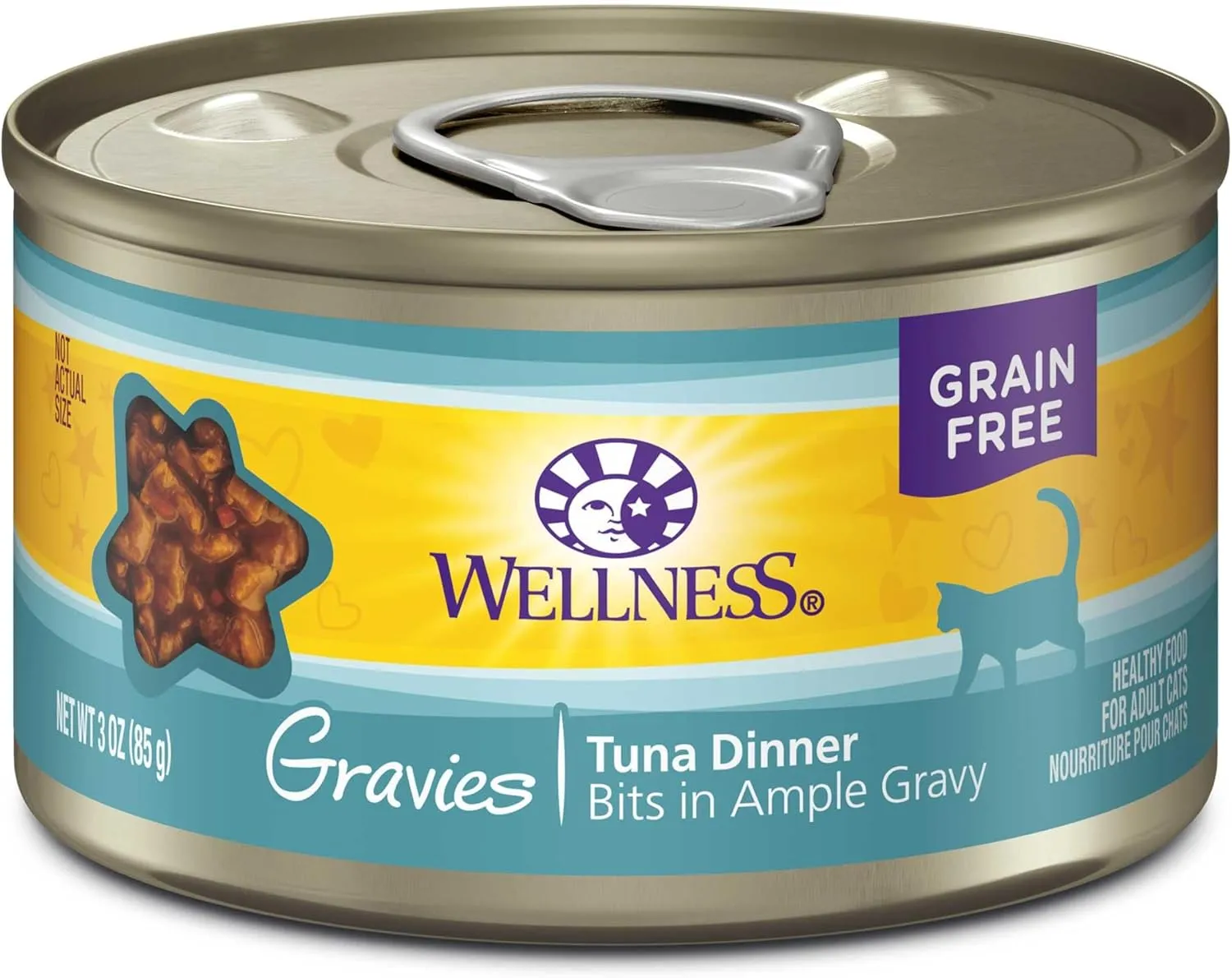 Wellness Complete Health Gravy Adult Wet Cat Food, Natural, Protein-Rich, Grain Free, 3 Ounce , 12 Pack, (Chicken & Tuna Dinner)