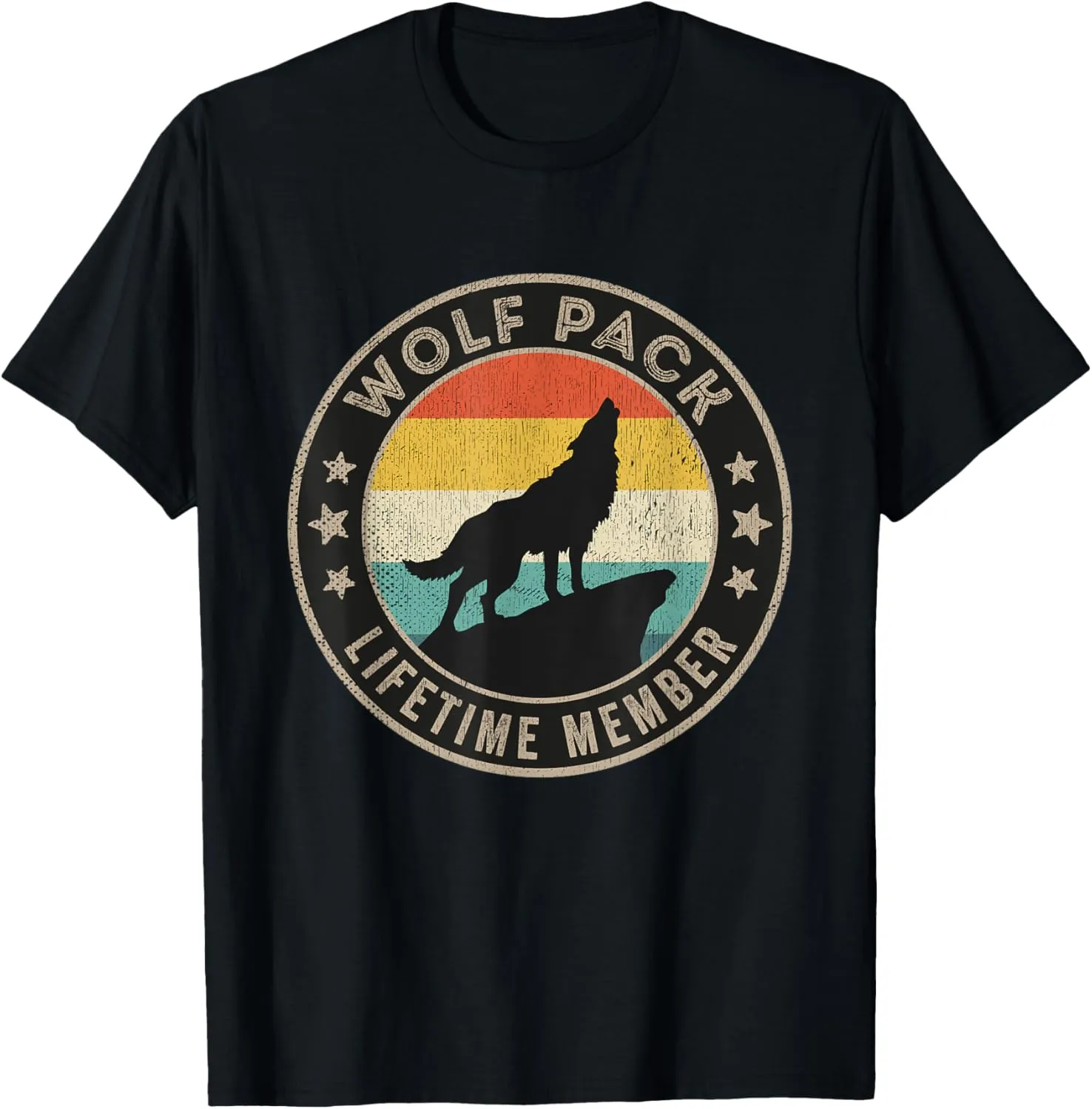Wolf Pack Men Howling Wolf Women Kids Lifetime Member T-Shirt
