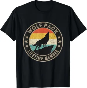 Wolf Pack Men Howling Wolf Women Kids Lifetime Member T-Shirt