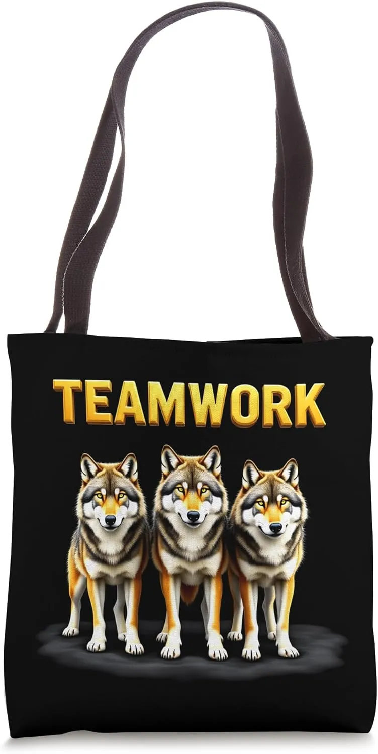 Wolf Teamwork Tote Bag