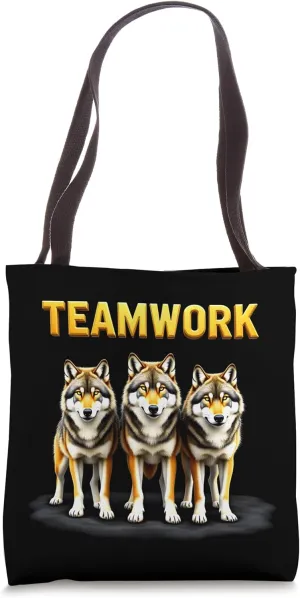 Wolf Teamwork Tote Bag