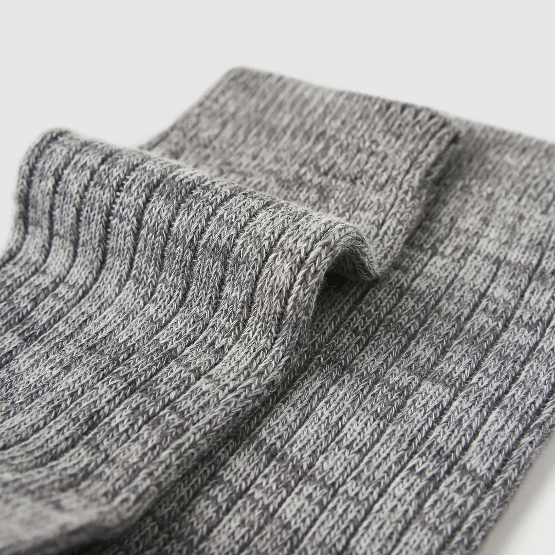Women's Textured Lightweight Crew Socks - Gray