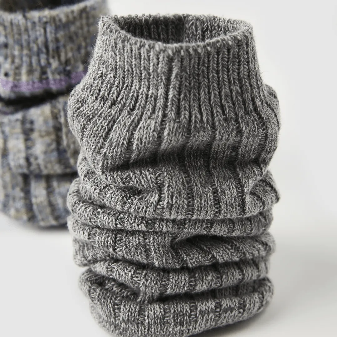 Women's Textured Lightweight Crew Socks - Gray