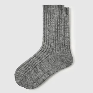 Women's Textured Lightweight Crew Socks - Gray