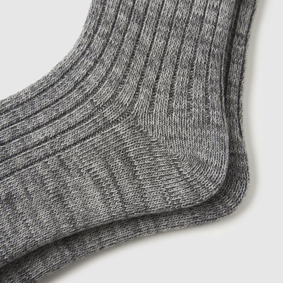 Women's Textured Lightweight Crew Socks - Gray