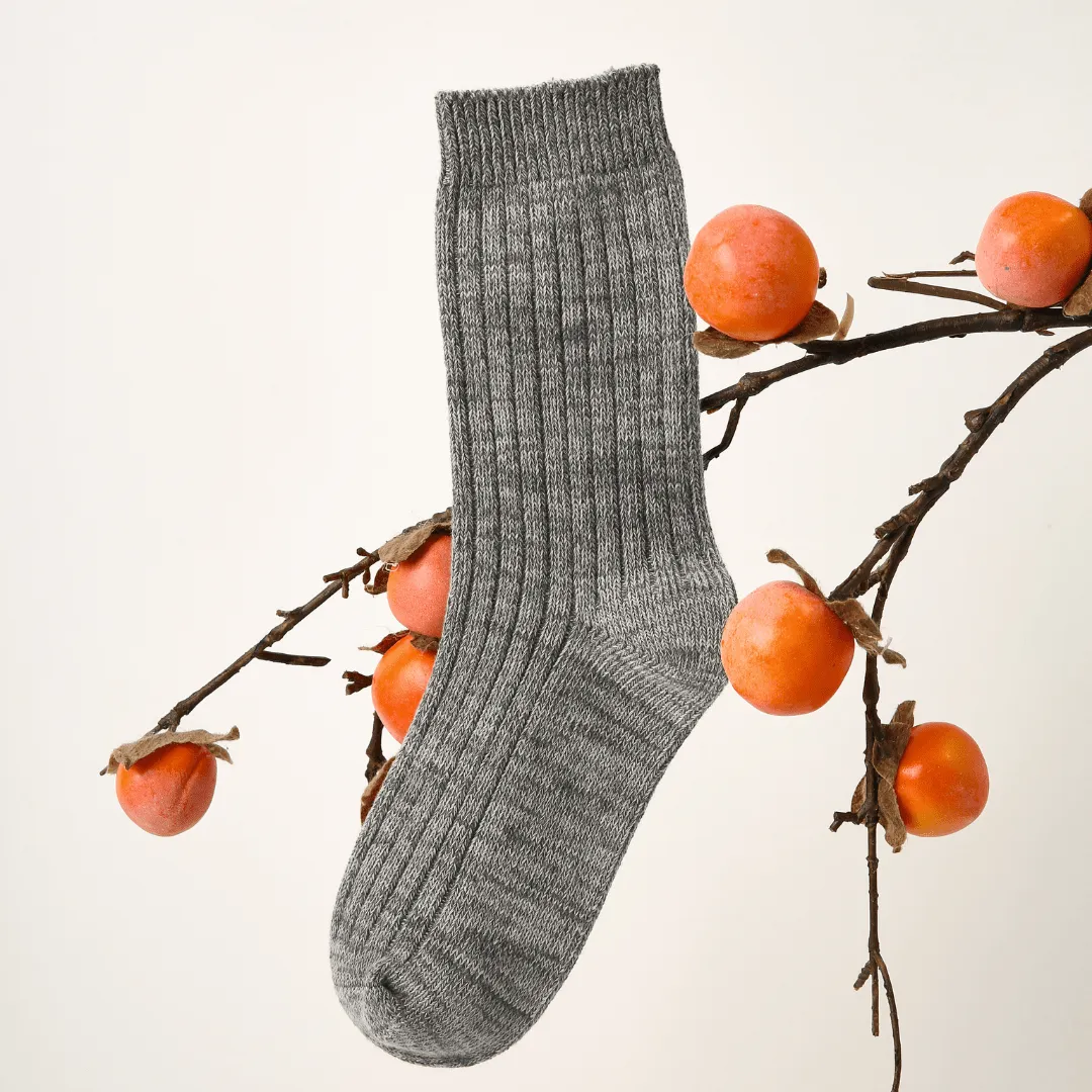 Women's Textured Lightweight Crew Socks - Gray