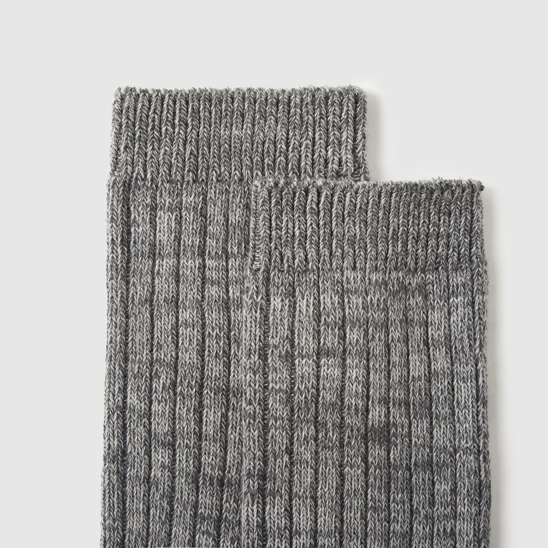 Women's Textured Lightweight Crew Socks - Gray