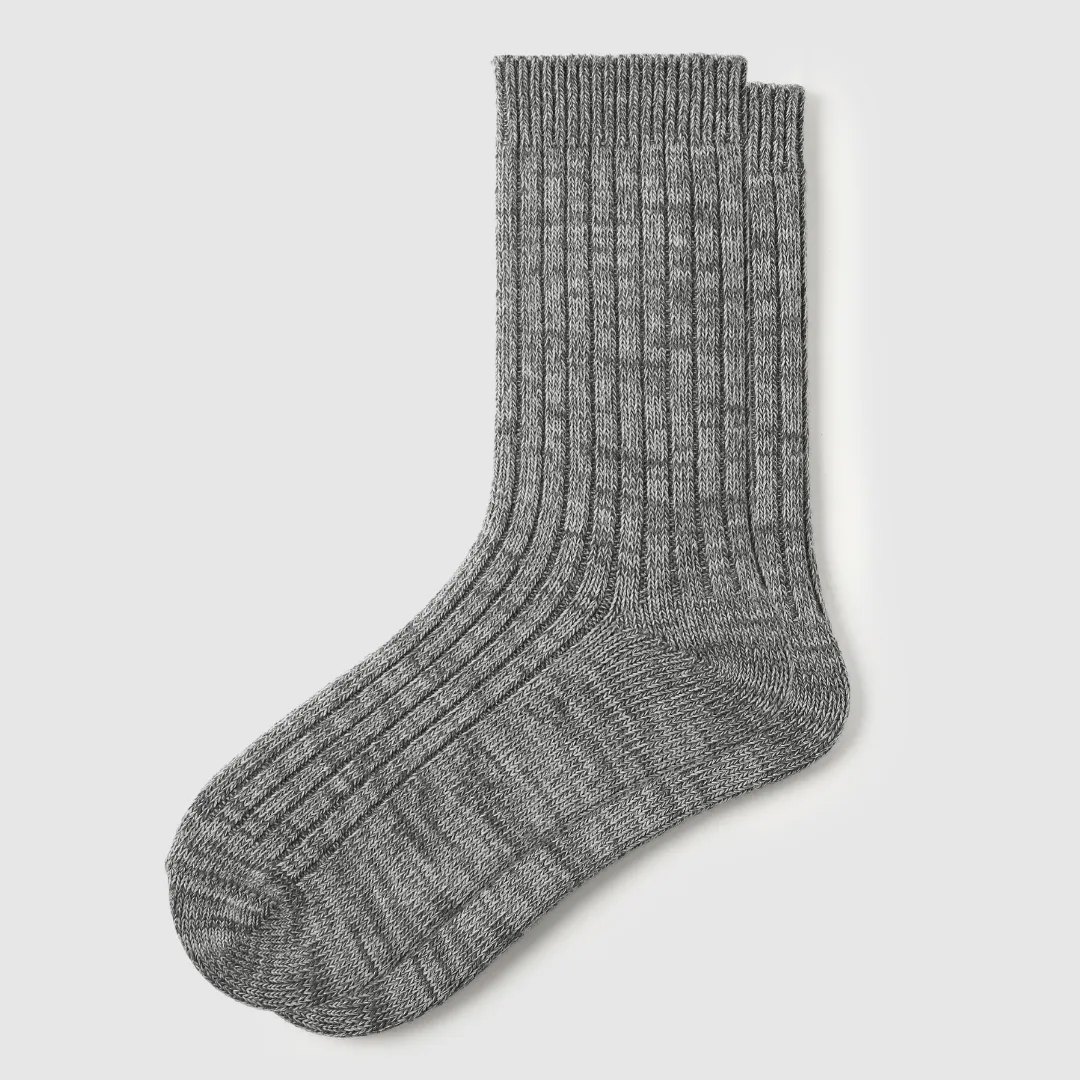 Women's Textured Lightweight Crew Socks - Gray