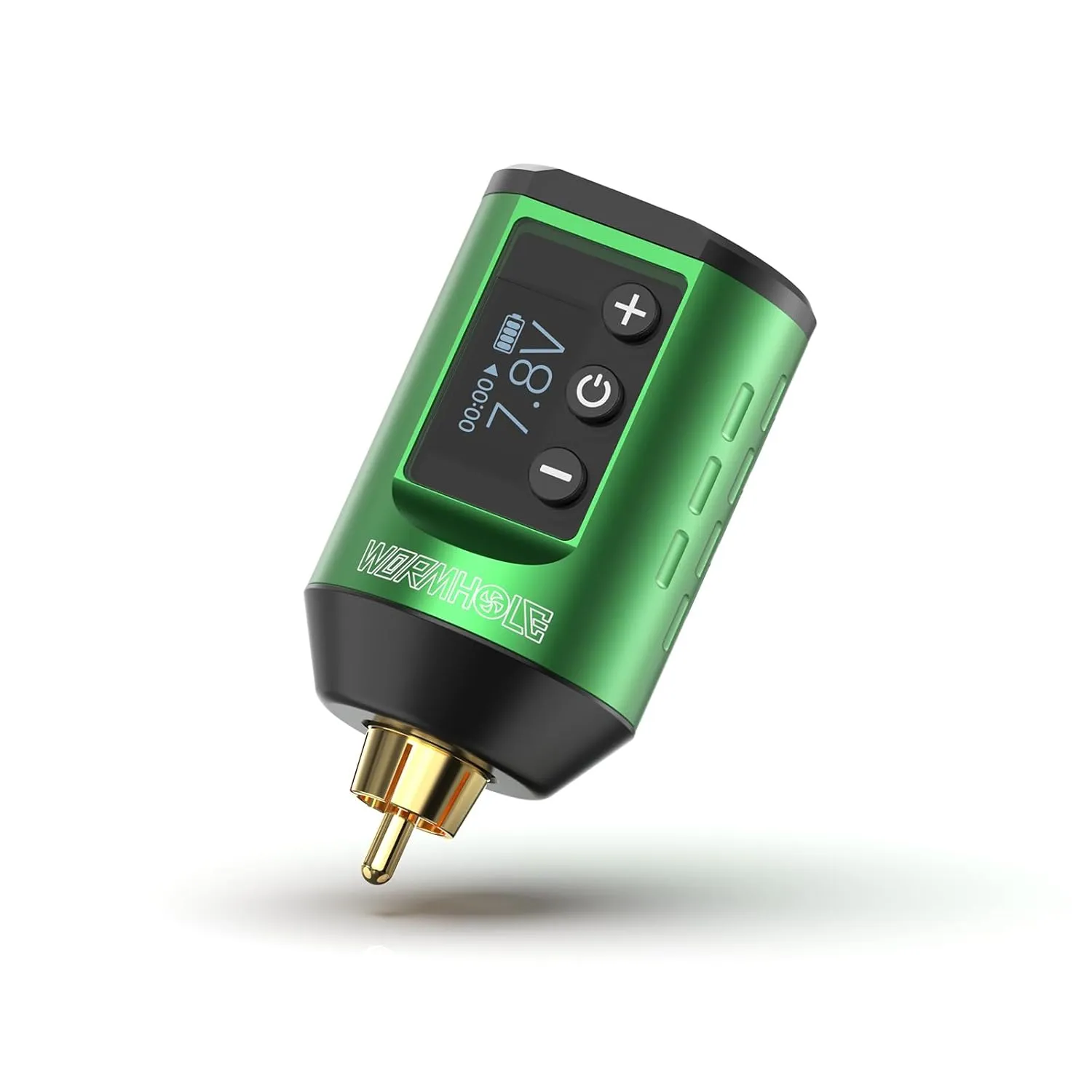 Wormhole Tattoo Battery Pack 1500mAh Dot Working Mode, Jump-Start Working Mode, Lightweight Lithium Charger for Professionals - Suitable for All Standard Tattoo Pens on The Market - Green