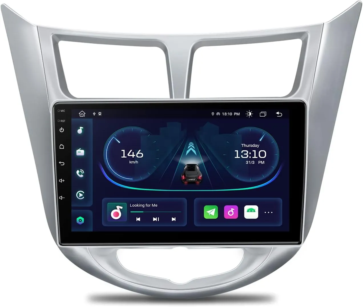 XTRONS Android 11 Car Stereo Radio Player 9 Inch IPS Touch Screen GPS Navigation Built-in DSP Car Play Android Auto Bluetooth Head Unit Supports Backup Camera OBD2 DVR TPMS for Hyundai Accent Verna