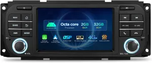 XTRONS Android 13 Car Stereo Radio Player for Jeep Wrangler 2003-2006, Dodge Chrysler, Car Play Android Auto Bluetooth GPS Navigator with 5 Inch Touch Screen Built-in DSP Octa-Core