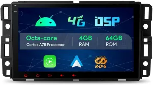 XTRONS Car Stereo for Chevy Silverado Chevrolet Tahoe GMC Sierra, Android 13 Octa Core 4GB 64GB Car Radio, 8 Inch IPS Touch Screen GPS Navigation for Car Bluetooth Head Unit DSP Car Play Android Auto