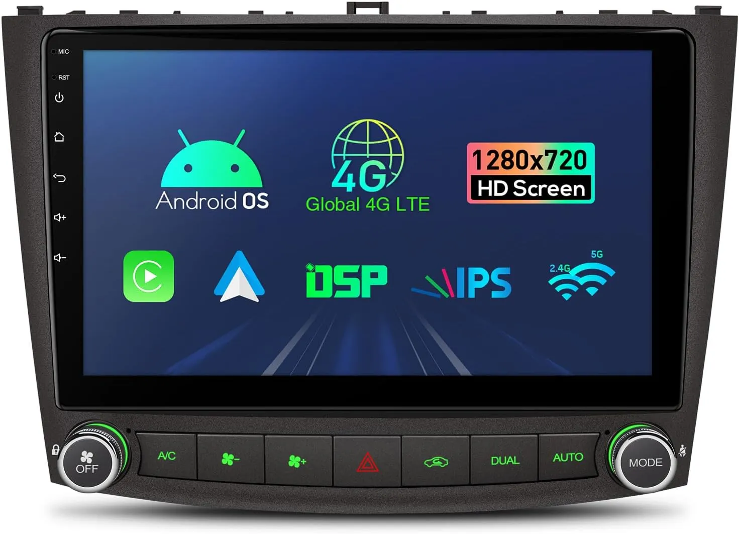 XTRONS Car Stereo for Lexus IS250 IS300 IS350, Android 13 Octa Core Car Radio, 10.1 Inch IPS Touch Screen GPS Navigation for Car Bluetooth Head Unit, DSP Car Play Android Auto Split Screen 4G LTE