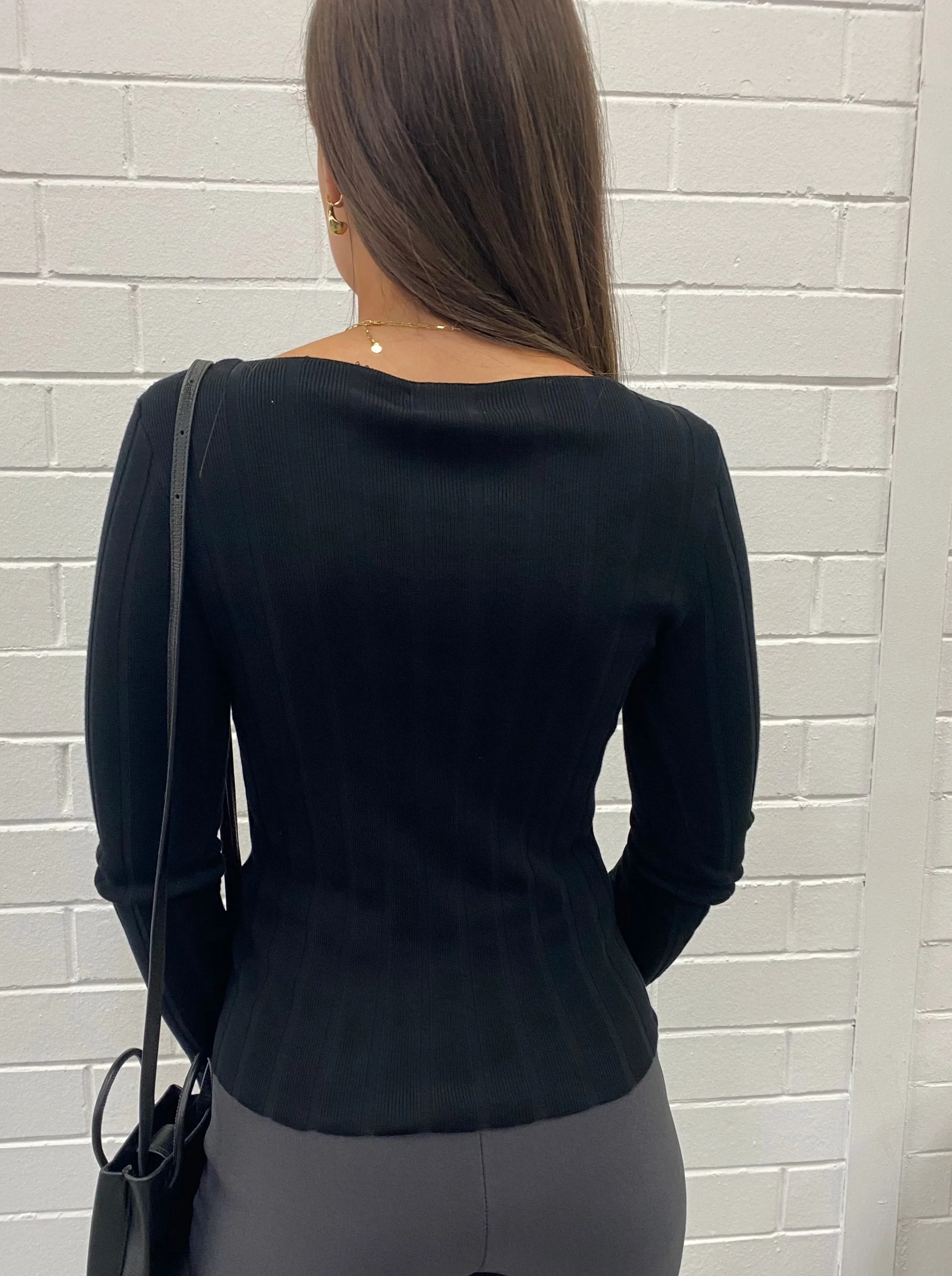 Y13104 RIB KNIT TOP