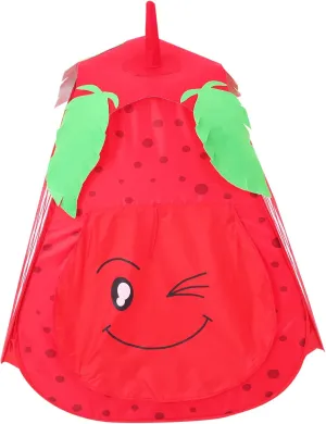 Yardwe Strawberry Tent Portable Castle Playhouse for Foldable Game Tent for Indoor Fun for Ages to Easy to Clean and Install