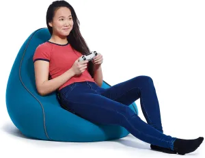 Yogibo Lounger Small Bean Bag Lounge Chair for Adults, Kids and Teens, Soft, Plush, Comfy, Sensory, Gaming Beanbag, Washable Cover, Turquoise