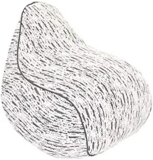 Yogibo Luxe Lounger Small Bean Bag Lounge Chair for Adults, Kids and Teens, Soft, Plush, Comfy, Sensory, Gaming Beanbag, Washable Cover, White
