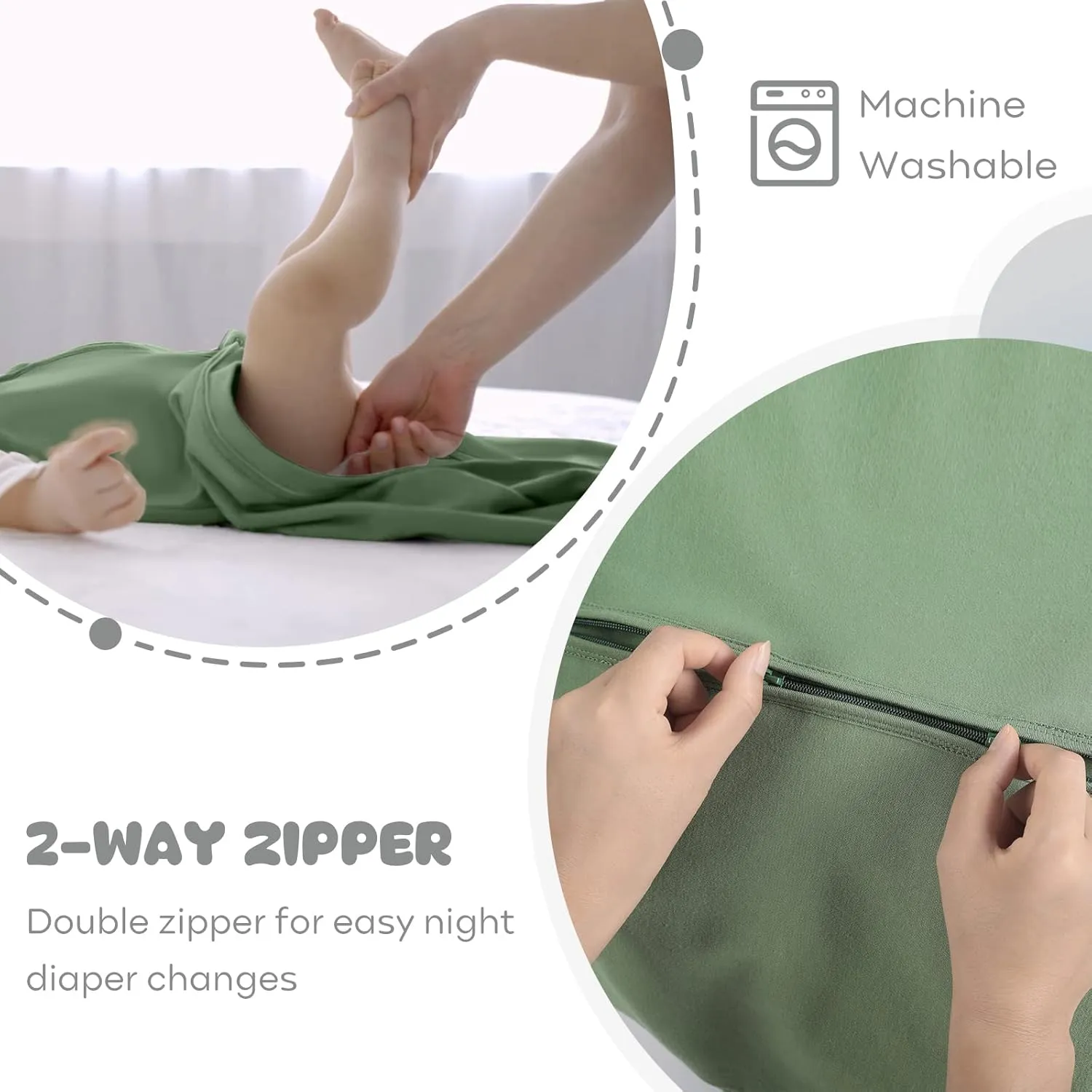 Yoofoss Baby Sleep Sack 0-6 Months Baby Wearable Blanket 100% Cotton 2-Way Zipper Toddler Sleeping Sack, 3 Pack Soft Lightweight Sleep Sacks for Babies