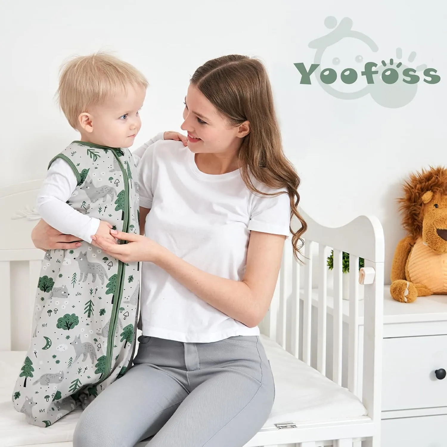Yoofoss Baby Sleep Sack 0-6 Months Baby Wearable Blanket 100% Cotton 2-Way Zipper Toddler Sleeping Sack, 3 Pack Soft Lightweight Sleep Sacks for Babies